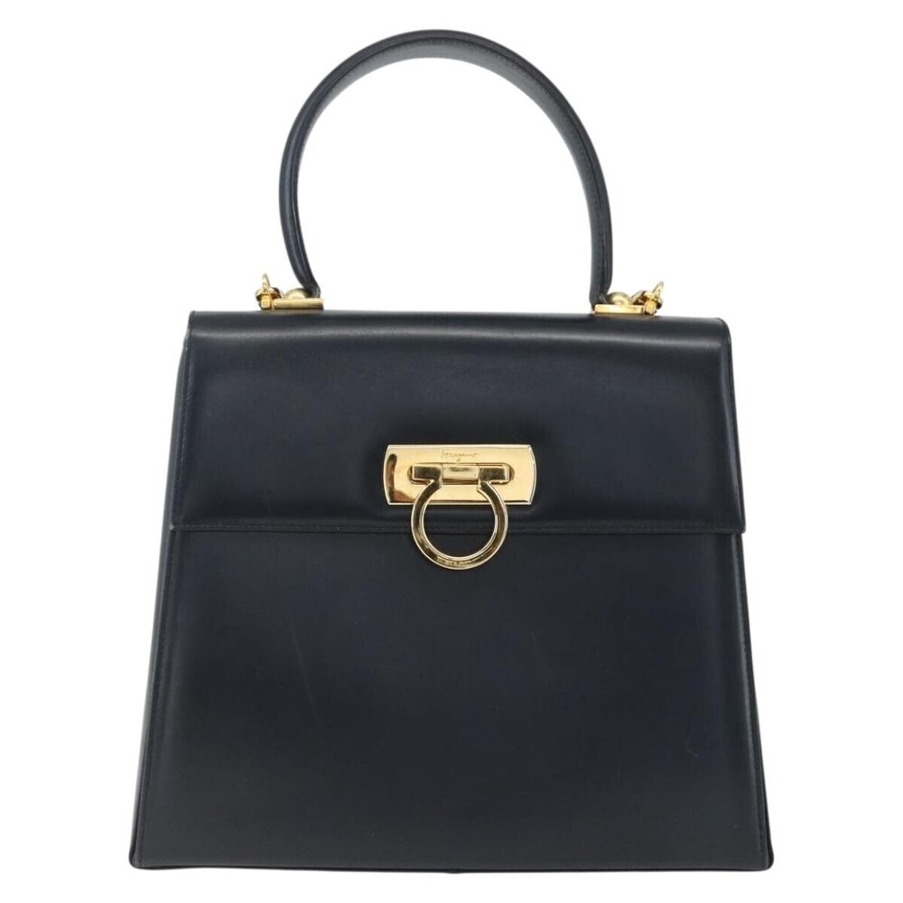 Salvatore Ferragamo Gancini Convertible Top Handle Leather Mini